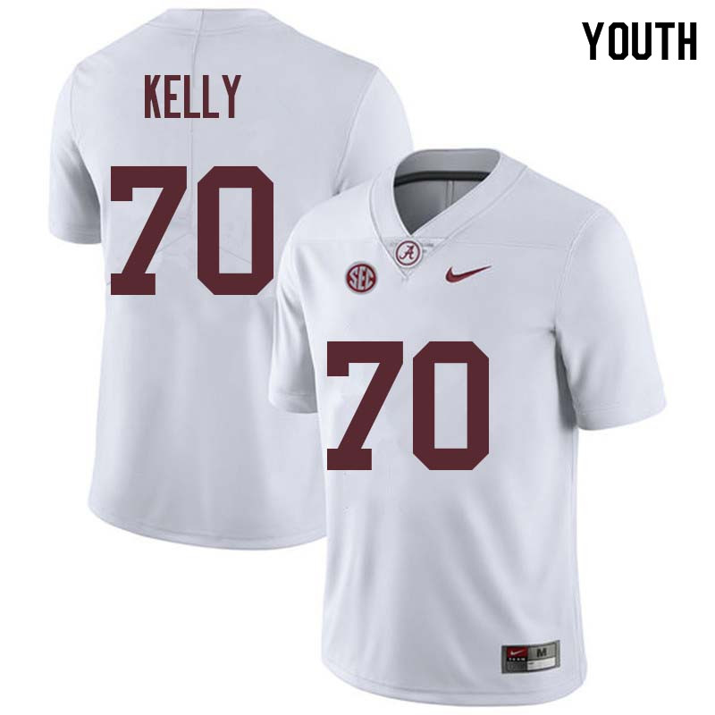 Alabama Crimson Tide Youth Ryan Kelly #70 White NCAA Nike Authentic Stitched College Football Jersey VY16T60SO